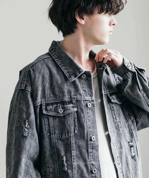MEN'S TENORAS レザーフロッキー加工 デニム ジャケット L 2026年最新】MEN'S TENORAS メンズ Gジャン・デニムジャケットの人気