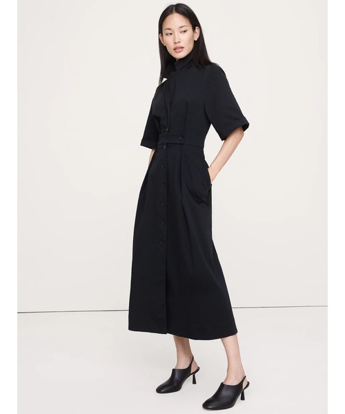 ワンピース ストレッチ ポプリン シャツドレス : ZOZOTOWN Yahoo!店