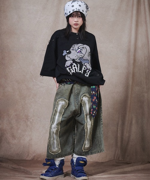 GALFY（ガルフィー） ハーフパンツ ワイドパンツ ジーンズ 「GALFY
