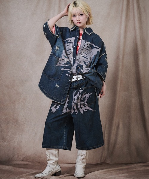 GALFY（ガルフィー） ハーフパンツ ワイドパンツ ジーンズ 「GALFY