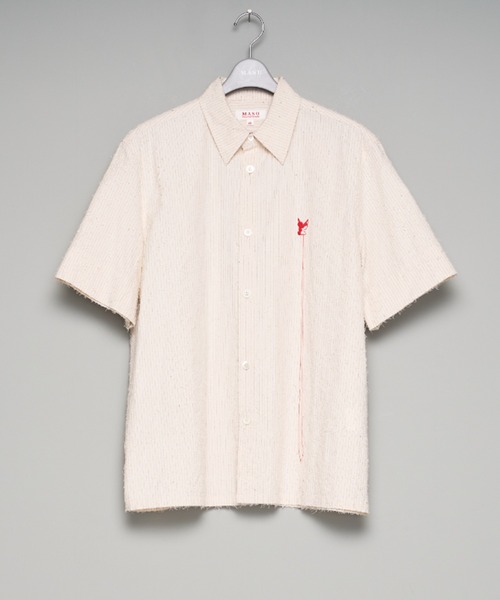MASU（エムエーエスユー） tシャツ 「M A S U」SHAGGY STRIPE HALF