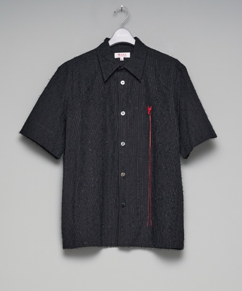 MASU（エムエーエスユー） tシャツ 「M A S U」SHAGGY STRIPE HALF