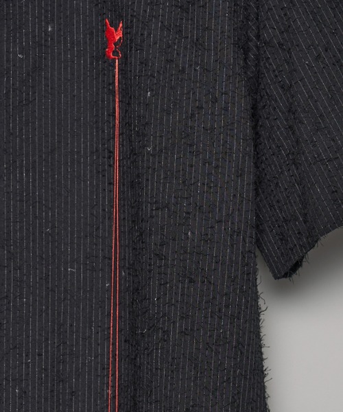 MASU（エムエーエスユー） tシャツ 「M A S U」SHAGGY STRIPE HALF