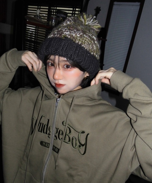「WudgeBoy」 ジップアップパーカー MEDIUM ブラック メンズ_画像5