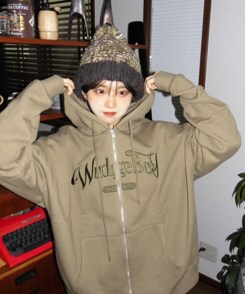 「WudgeBoy」 ジップアップパーカー MEDIUM ブラック メンズ_画像6
