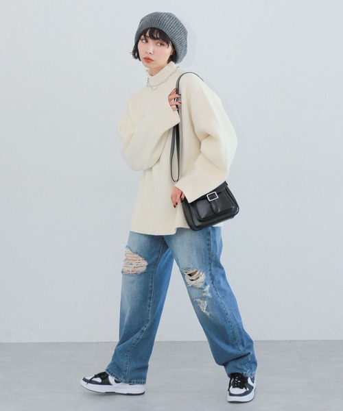 「PAGEBOY」 長袖ニット FREE ブルー レディース_画像2