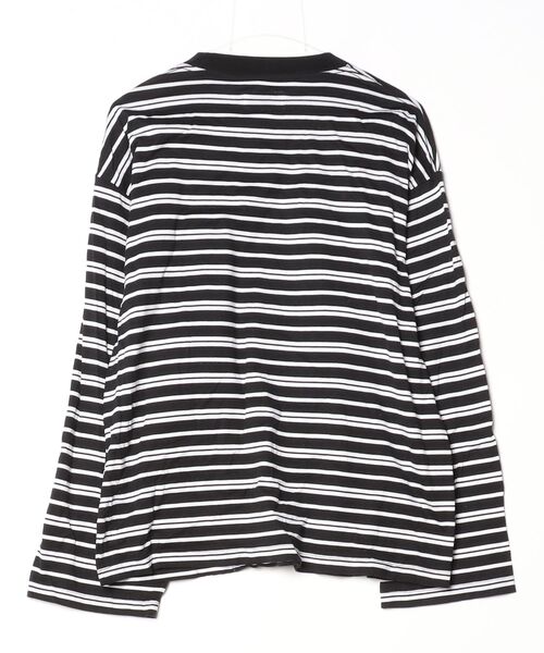 「CHORD NUMBER EIGHT」 ボーダー柄長袖Tシャツ S ブラック メンズ_画像2