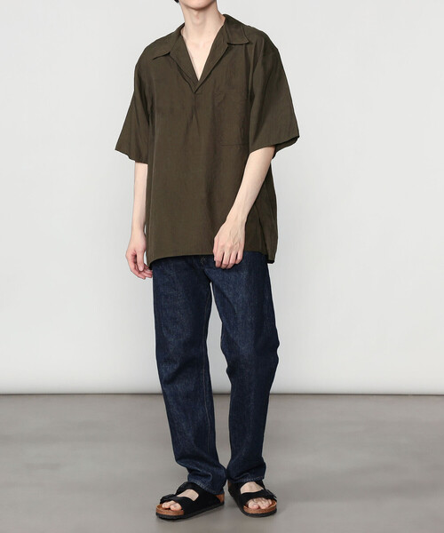シャツ KAPTAIN SUNSHINE | シルク 半袖スキッパーシャツ MEN メンズの画像