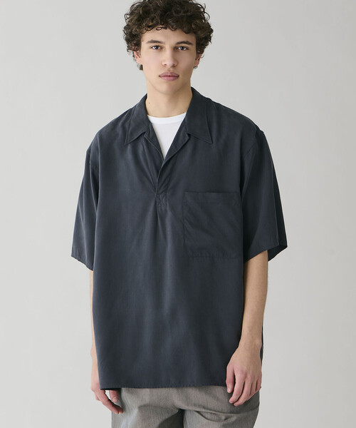 シャツ KAPTAIN SUNSHINE | シルク 半袖スキッパーシャツ MEN メンズの画像