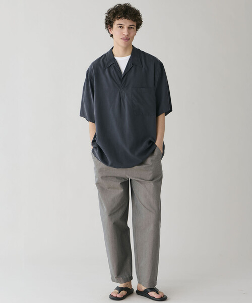 シャツ KAPTAIN SUNSHINE | シルク 半袖スキッパーシャツ MEN メンズの画像