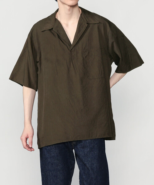 シャツ KAPTAIN SUNSHINE | シルク 半袖スキッパーシャツ MEN メンズの画像