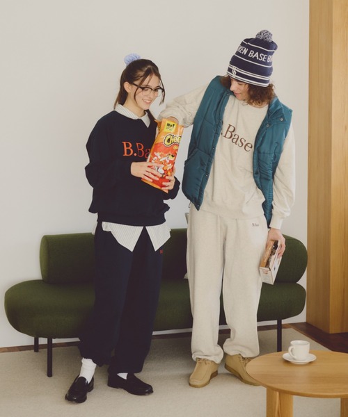 「BROKEN BASE」 スウェットパンツ MEDIUM ネイビー メンズ_画像3
