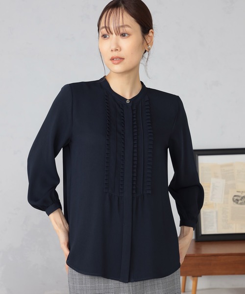 「GALLORIA」 長袖ブラウス M ネイビー レディース_画像7
