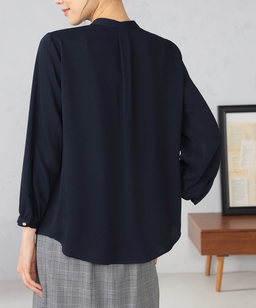 「GALLORIA」 長袖ブラウス M ネイビー レディース_画像8