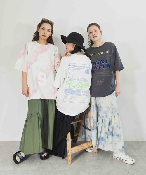 「niko and...」 半袖カットソー LARGE グレー レディース_画像7