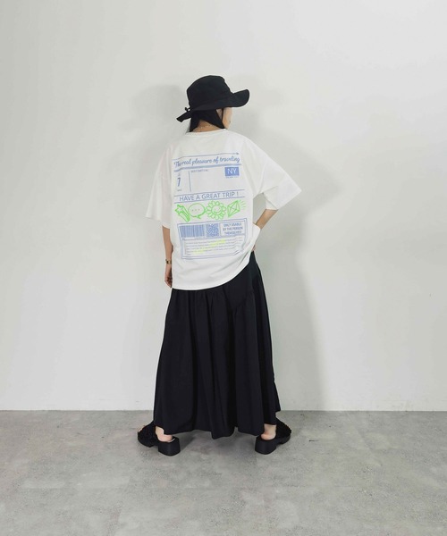 「niko and...」 半袖カットソー LARGE グレー レディース_画像8