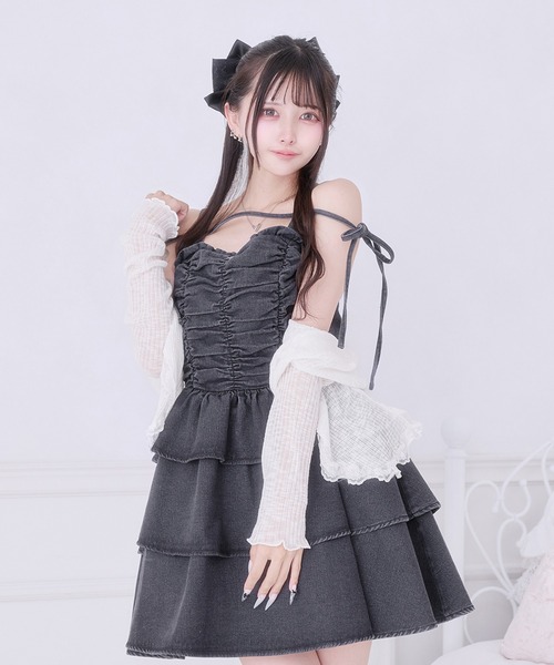 pal elfy シャーリングティアードキャミワンピース Pal elfy ワンピース シャーリングティアードキャミワンピース