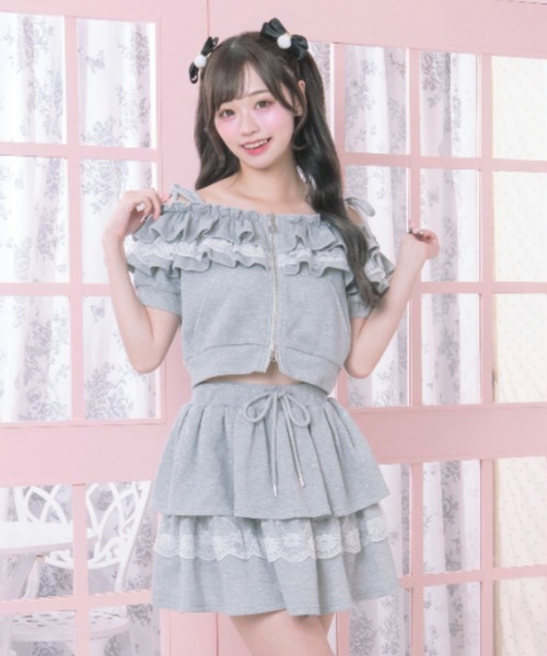 LAFARY（ラファリー） セットアップ オフショルスウェットセットアップ