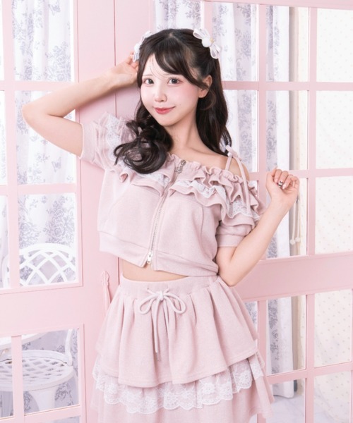 LAFARY（ラファリー） セットアップ オフショルスウェットセットアップ