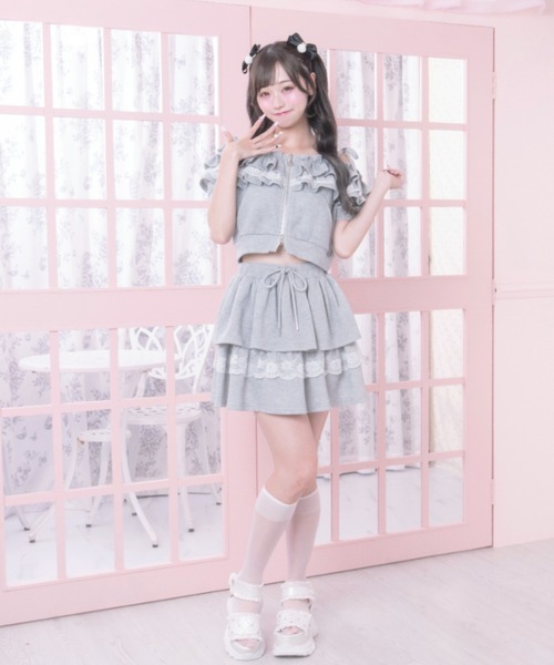 LAFARY（ラファリー） セットアップ オフショルスウェットセットアップ