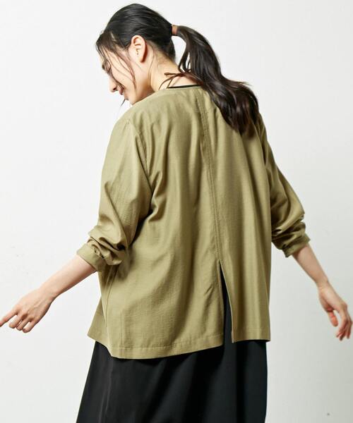 「MELROSE claire」 ノーカラージャケット FREE ベージュ レディース_画像6