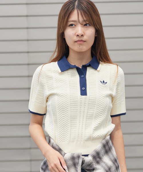adidas（アディダス） ポロシャツ ポロ ケーブル ニット カリ T