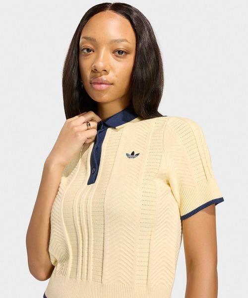 adidas（アディダス） ポロシャツ ポロ ケーブル ニット カリ T