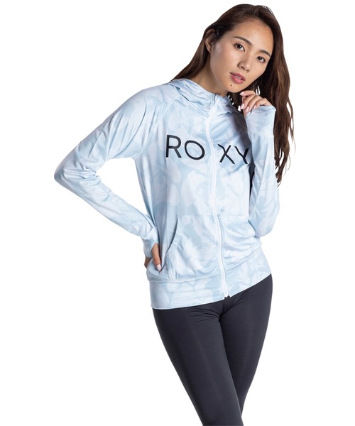 正規品 ラッシュガード Flying Flowers Parka ロキシー レディース 水着 ラッシュガード 長袖 パーカー 国産 Esiba Tg