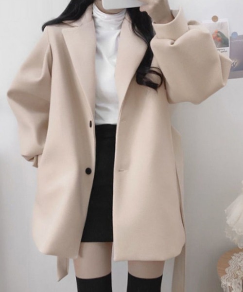 Milly(ミリー)、ミドル丈、七分袖コート ジャケット アウター 秋冬コート Milly(ミリー)、ミドル丈、七分袖コート ジャケット アウター