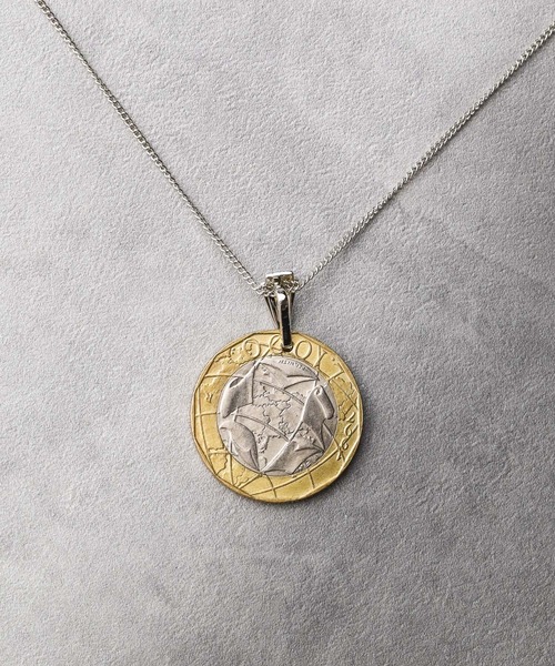 Pledge（プレッジ） ネックレス 「Ky」「」ヴィンテージコインチェーン