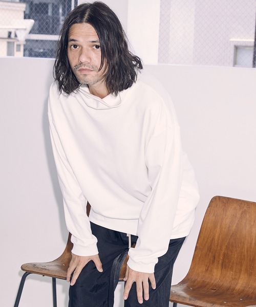 tシャツ 「ADAMPATEK/アダムパテック」plain stitch mock neck cut sew/刺繍入りモックネックロンT レディース ADAM PATEK tシャツ 「ADAMPATEK/アダムパテック」plain stitch