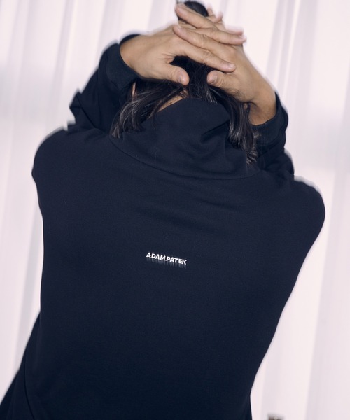 tシャツ 「ADAMPATEK/アダムパテック」plain stitch mock neck cut sew/刺繍入りモックネックロンT レディース ADAM PATEK tシャツ 「ADAMPATEK/アダムパテック」plain stitch