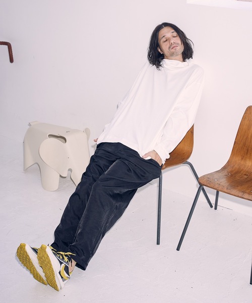 ADAM PATEK tシャツ ADAMPATEK / plain stitch mock neck cut