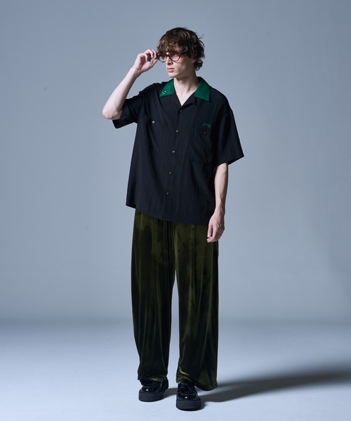 glamb（グラム） ワイドパンツ パンツ Velour Easy Pants / ベロア