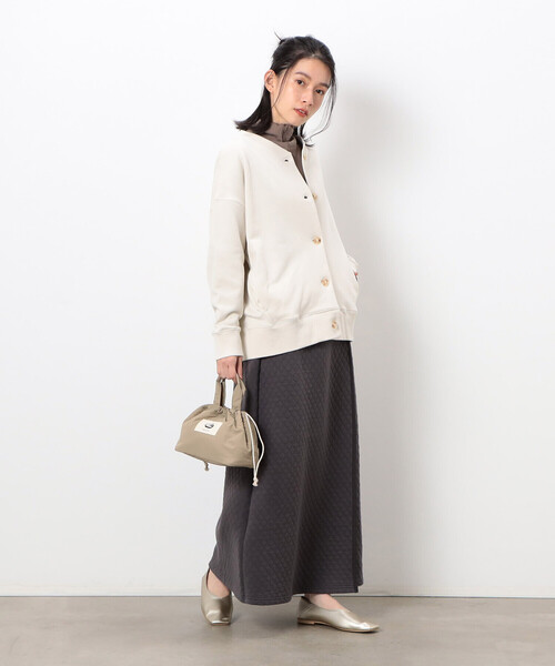 カーディガン 裏毛オーバーサイズクルーネックカーディガン レディース