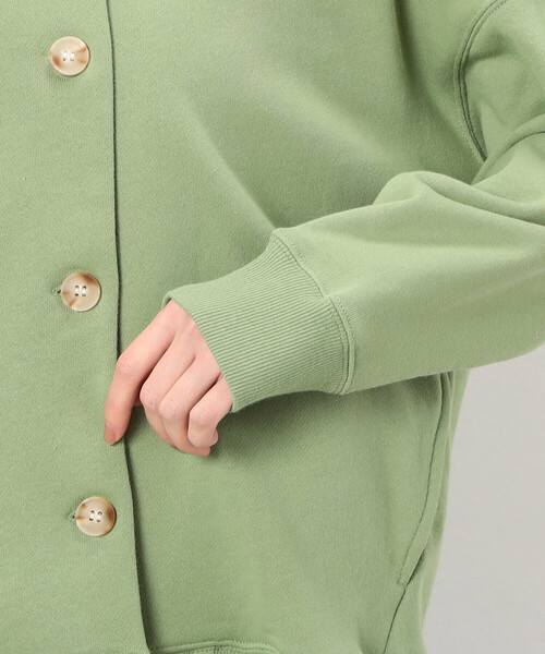 カーディガン 裏毛オーバーサイズクルーネックカーディガン レディース