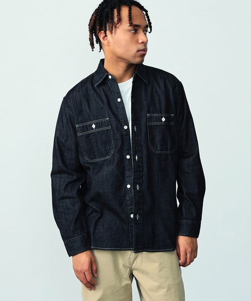 EDWIN（エドウィン） シャツ デニムワークシャツ 長袖 メンズ