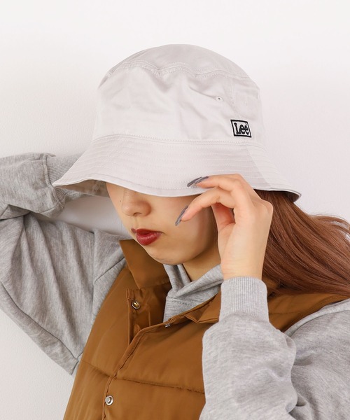 帽子 li*sa Lee 帽子 ハット Lee/リー LE BUCKET NANO-W TWILL ロゴ