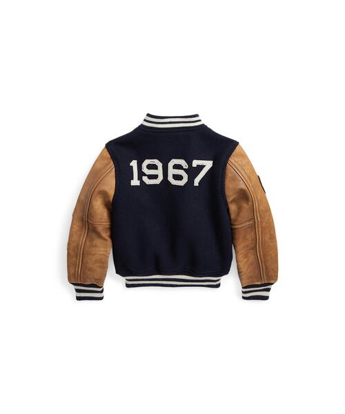 アウター レザースリーブ ウールブレンド ジャケット RALPH ラルフ レザースリーブ ウールブレンド POLO LAUREN CHILDRENSWEAR，ポロ ローレン
