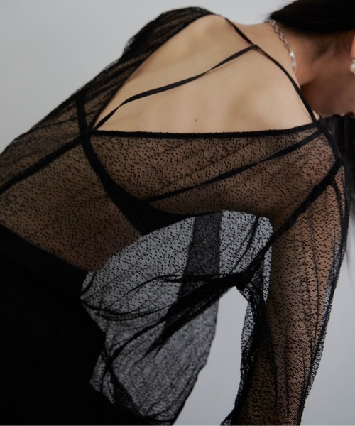 ワンピース WRINKLE LACE DRESS/リンクルレースドレス レディース 