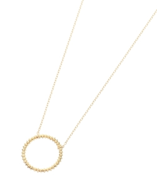 COCOSHNIK ココシュニック K10カットビーズサークルネックレス COCOSHNIK（ココシュニック） ネックレス K10カットビーズサークル