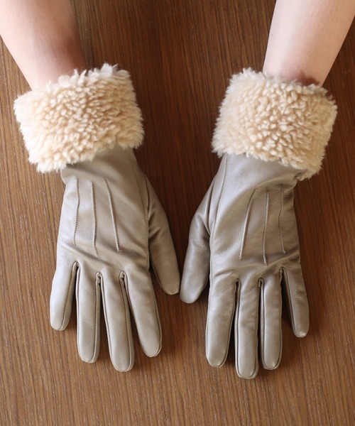 sankyo shokai（三京商会） 手袋 ラムレザーボアエコファー手袋 スマホ