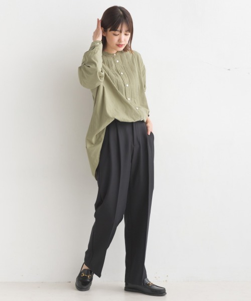OMNES（ファッション） ブラウス シャツ 製品洗いスラブコットン