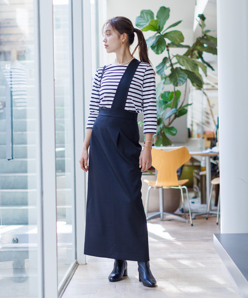 なおページ　　フリルワンピース　&サスペンダースカート リネンのフリルサスペンダースカート - ショップ shiro-i