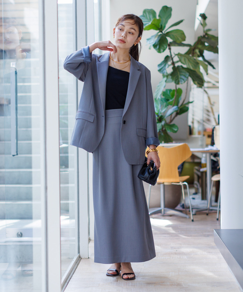 美品　ROUGE VIF　スーツ　ジャケット　スカート　　セットアップ 23ss Rouge vif Anna スカート 「セットアップ対応」アシメトリー