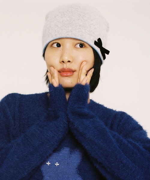 aeae ニット帽 ニットキャップ Ribbon Beanie レディース メンズ