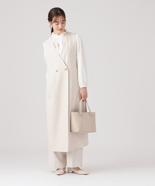 ファビアナフィリッピ ロングジレ ベスト スエード S org.jpg