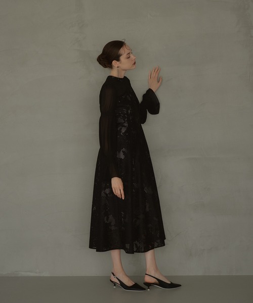 ANDRESD ドレス asymmetry tack dress / アシンメトリータック