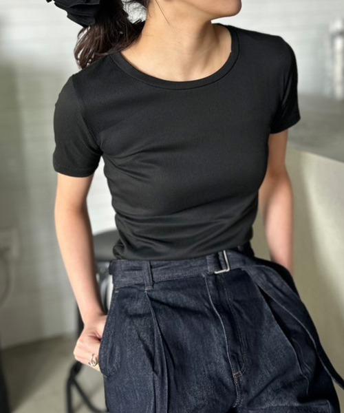 Kotoe（コトエ） tシャツ カラー ミニT リブ タイトトップス