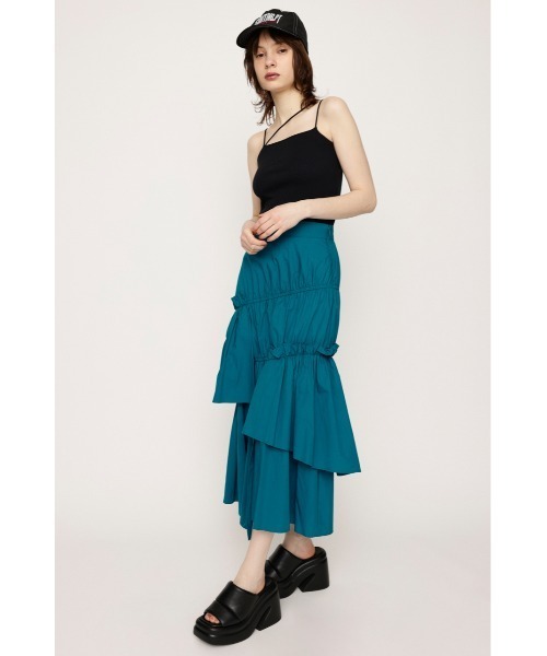 SLY（スライ） ロング スカート 夏 ASYMMETRY FRILL SK アシンメトリー